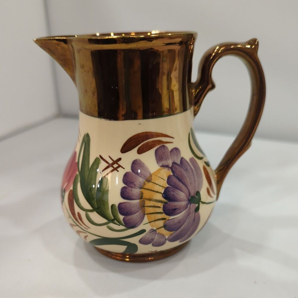 Wade Harvest Ware flower print 4‎ 1/2” Creamer Porcelain